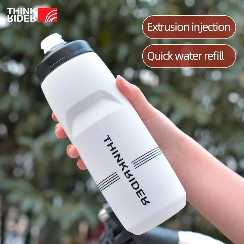 ThinkRider Cycling Water Bottle 620ml/750ml – Squeeze Jet, Leakproof, MTB & Road Bike Cage Compatible, 0–70°C