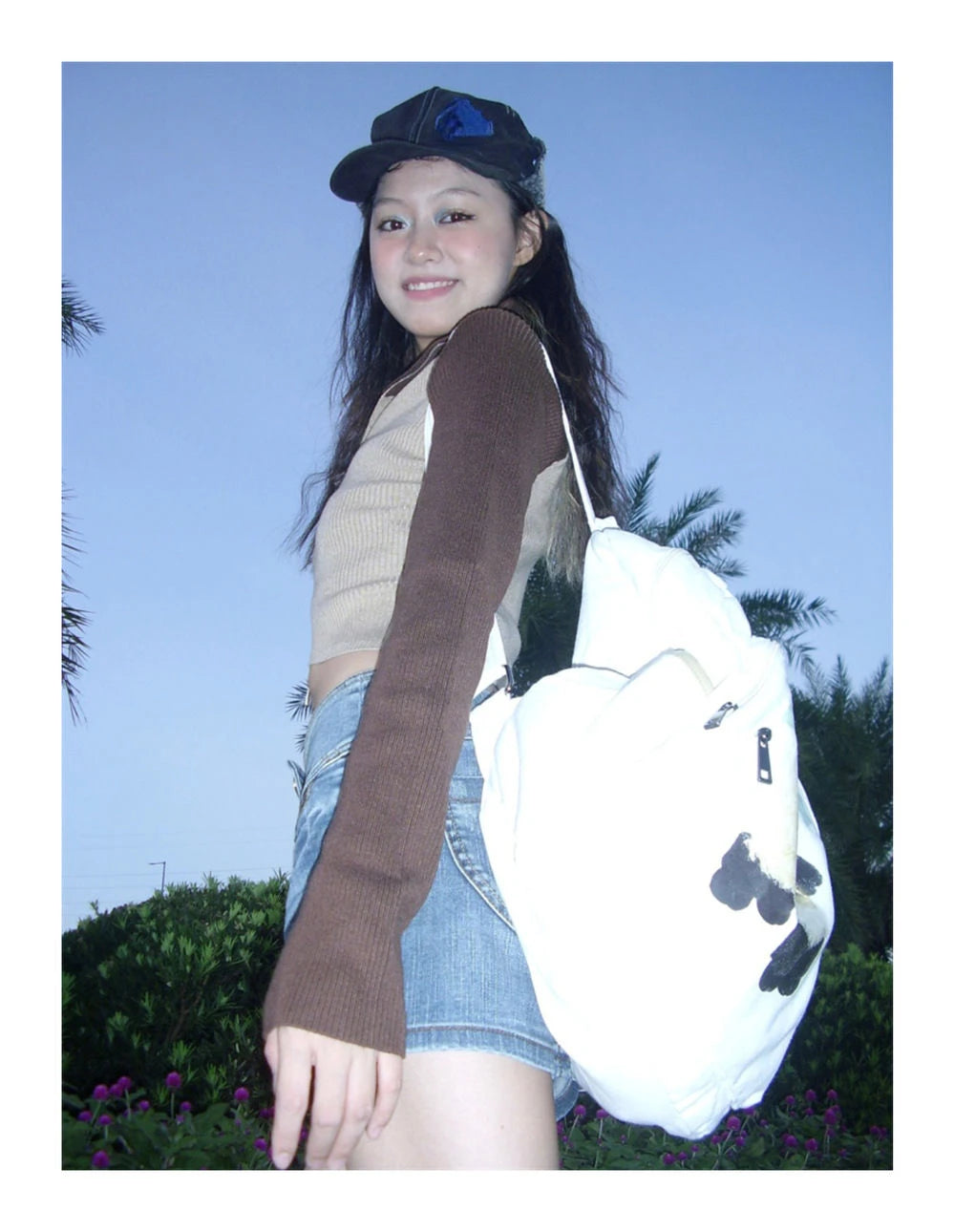 Y2K Aesthetic Cute Sheep Canvas Backpack – Japanese Cartoon School Bag for Women