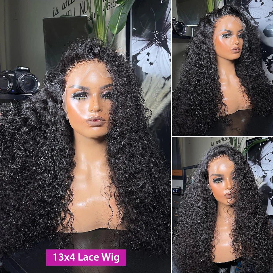 13x4 13x6 Deep Wave Transparent Lace Front Human Hair Wigs Glueless Wigs Human Hair Ready To Wear 6x4 5X5 Closure Wig Preplucke