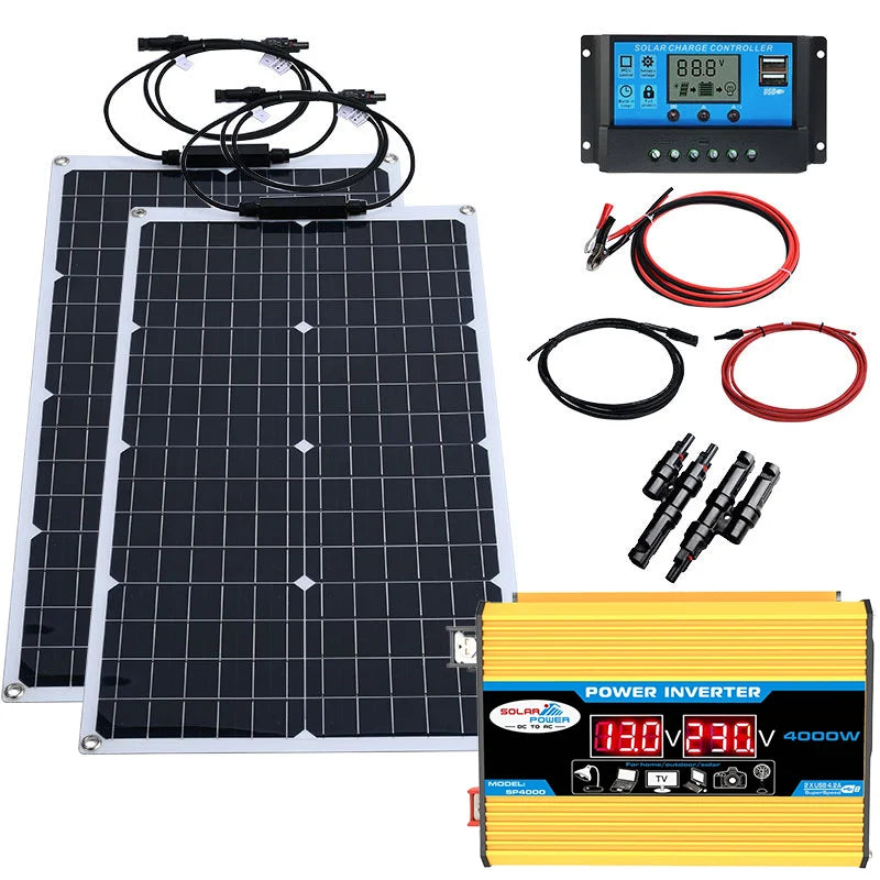2000W Flexible Solar Panel — 110V/220V Thin-Film Panel for RV, Boat & Off-Grid Systems