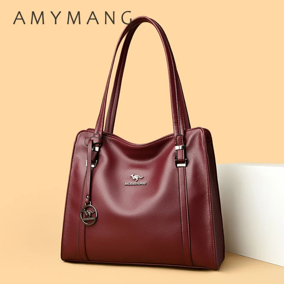 Luxury Soft PU Leather Tote Bag – Large Capacity Sequin Crossbody Shoulder Bag for Women