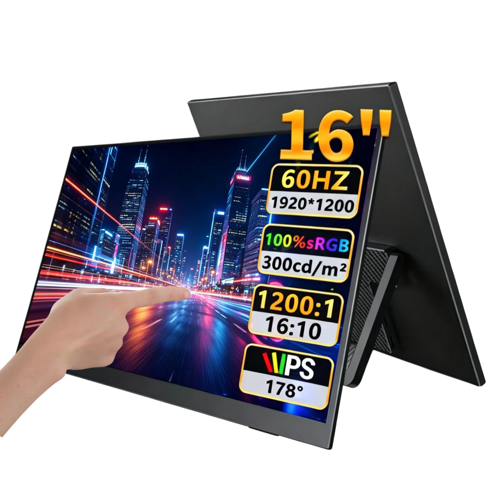 16-Inch Portable Monitor – 1200P IPS, Touch Options