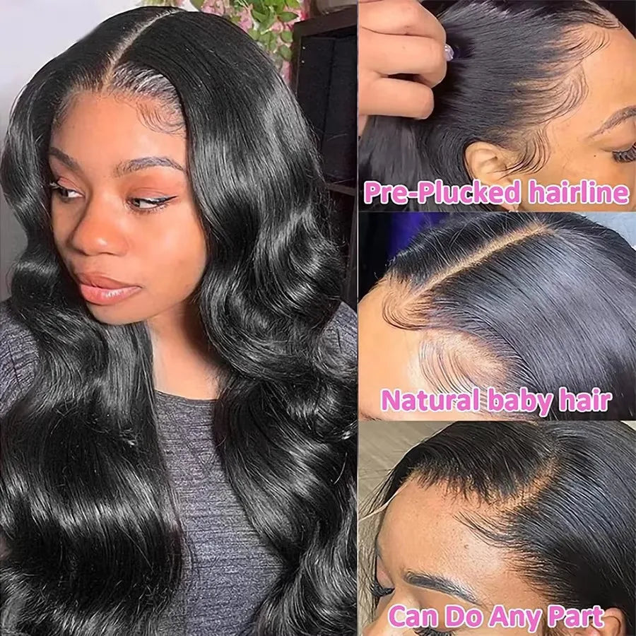 180% Density Brazilian Lace Front Wig | HD 13x4 Bleached Knots Pre-Plucked Transparent Lace Frontal