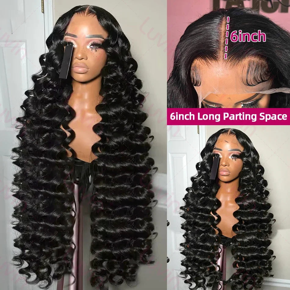 30–40 Inch Loose Deep Wave Lace Front Wig | 13x4 13x6 5x5 HD Lace 250 Density Brazilian Human Hair