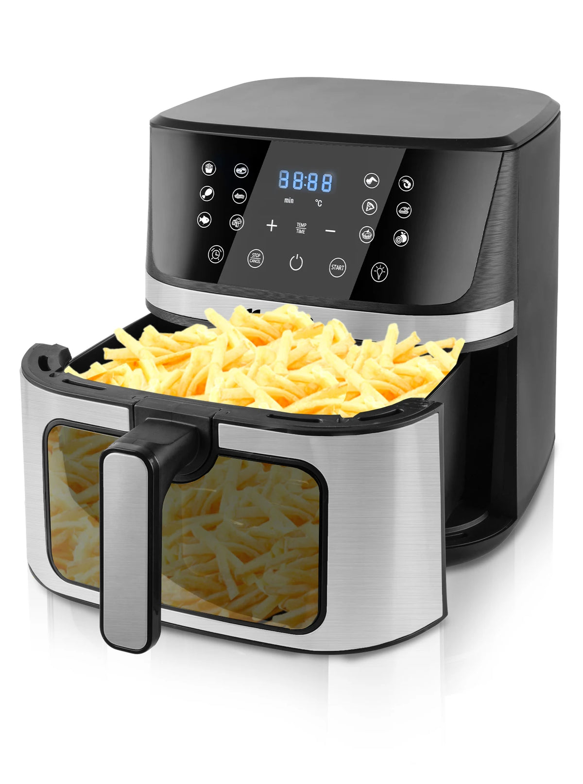 MalTec 7L 1800W Large Air Fryer – Fat-Free Frying with Viewing Window, AirFryer1800W-7L