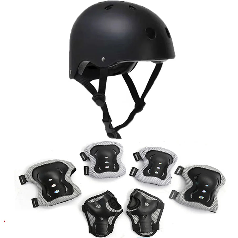 Children's 7-in-1 Protective Body Gear Set – Helmet, Impact Resistant, Shock-Absorbing & Breathable for Outdoor Sports