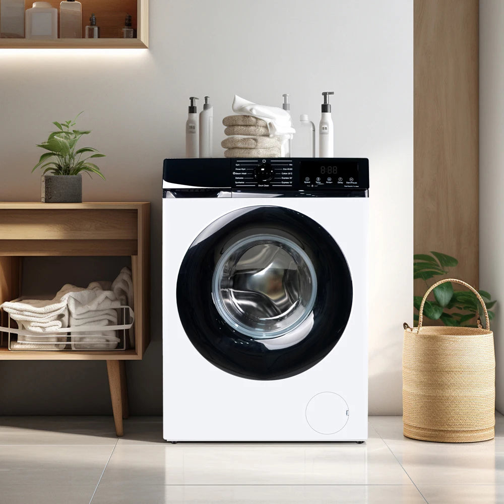 12KG Automatic Stackable Washer-Dryer Combo — Inverter BLDC Motor, Turbo Wash, Quick Dry for Home & Commercial Hotel Use