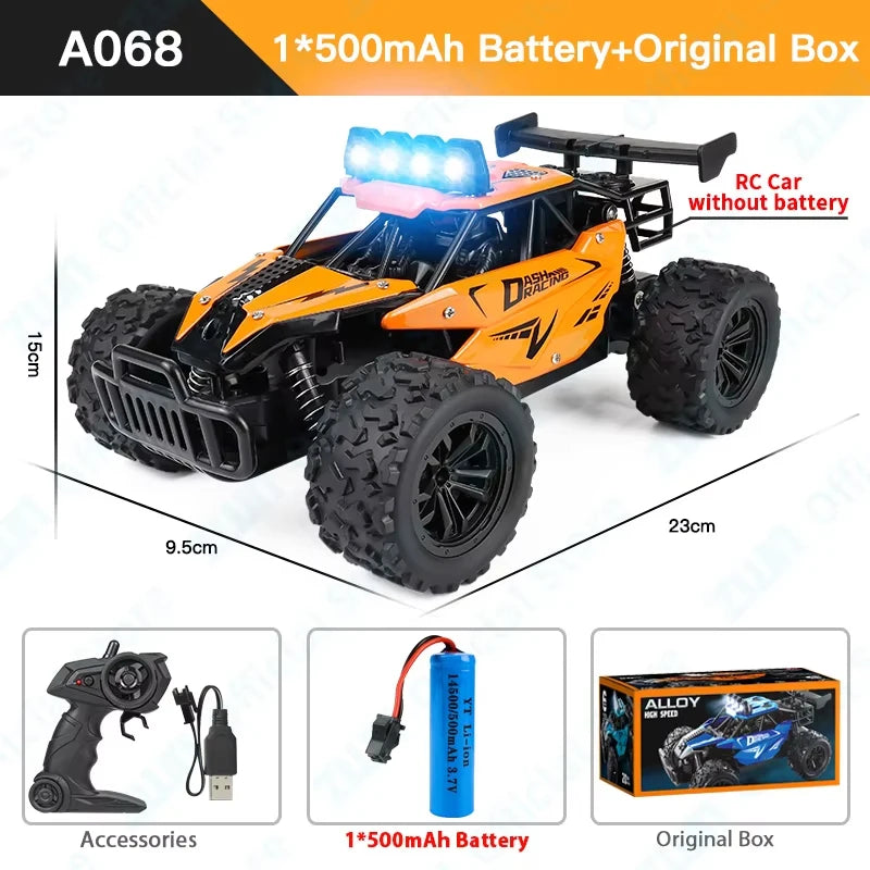ZWN DK087 1:16 Scale 2WD RC Off-Road Climbing Car with LED Lights – Boys & Girls Gift