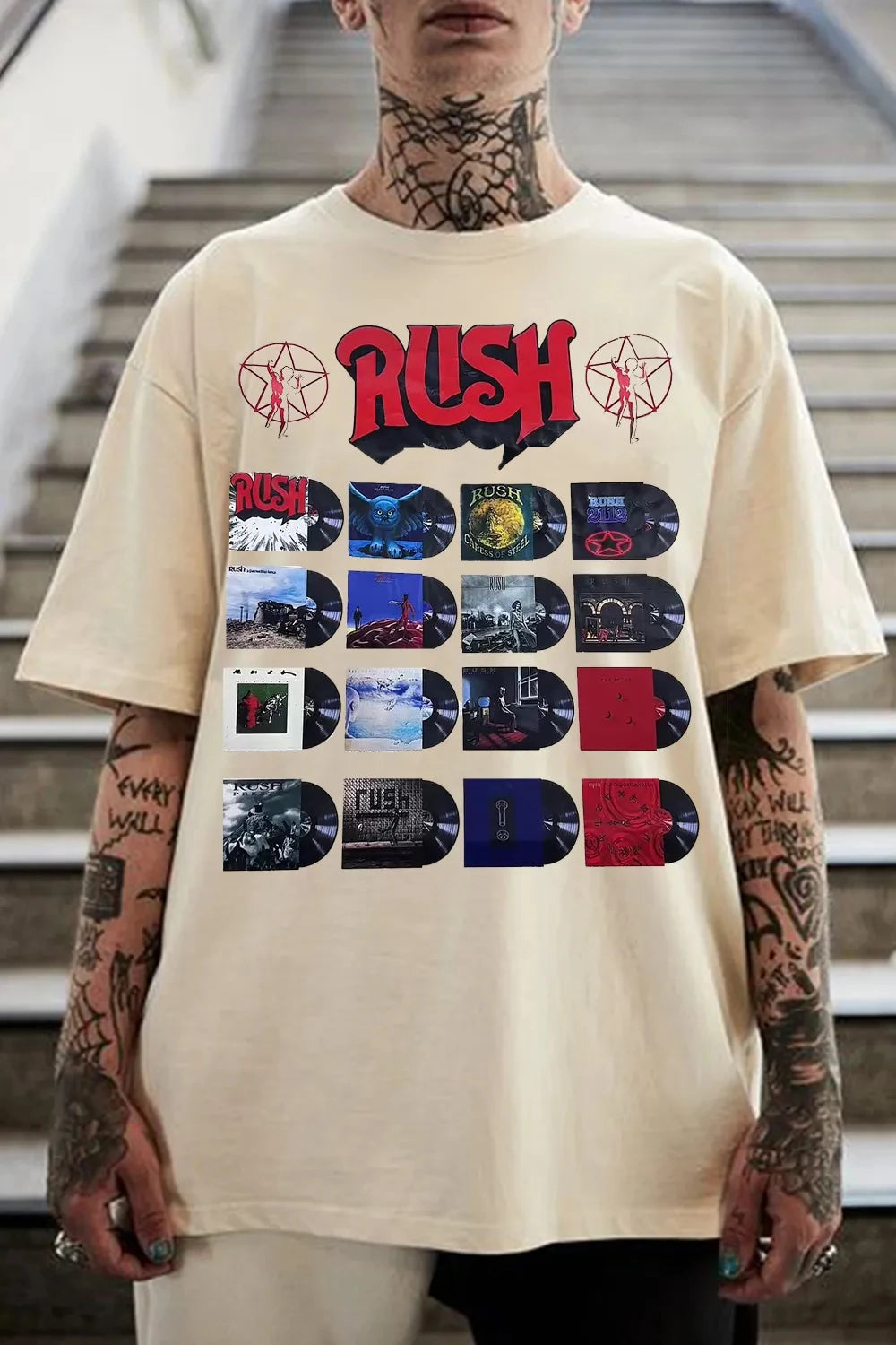 Rush Band Graphic T-Shirt — Unisex Cotton Short Sleeve Casual Loose Tee