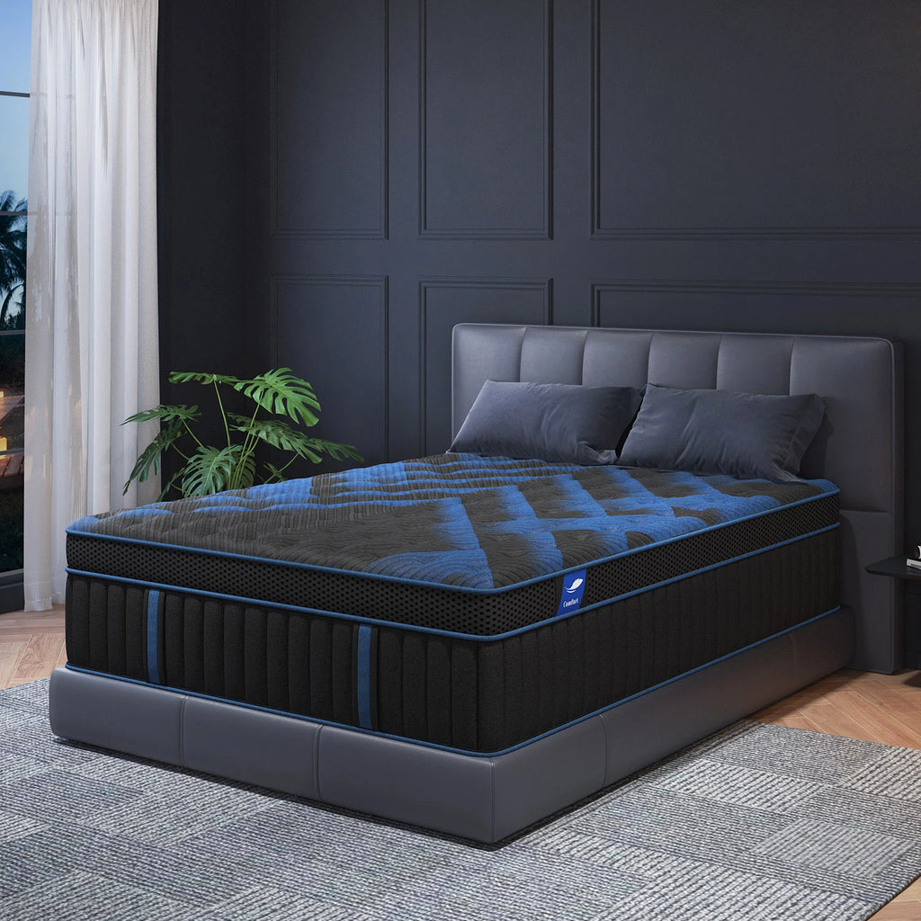 12/14 Inch Hybrid Mattress — Euro Top, Medium Firm, Memory Foam & Pocket Spring for Back & Lumbar Support (Twin to King)