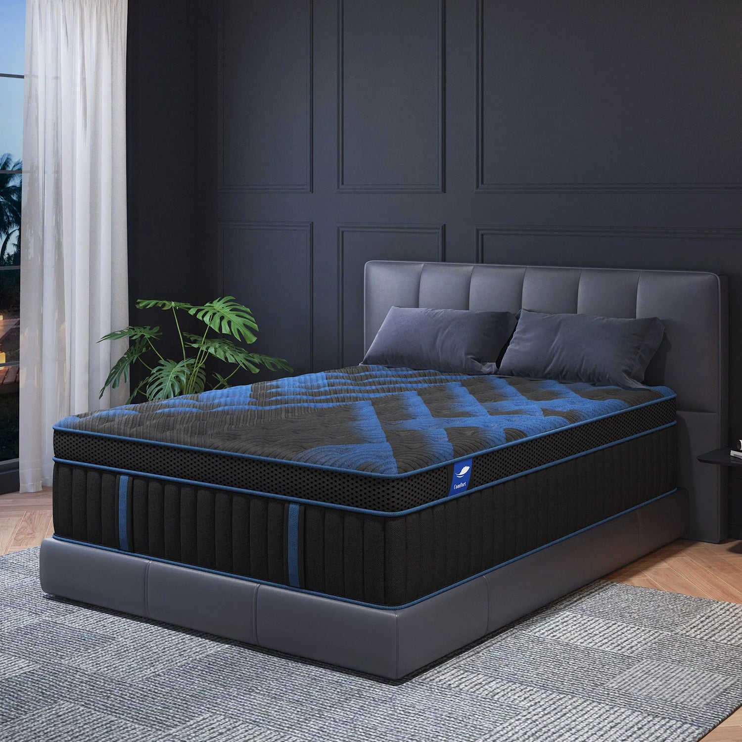 12/14 Inch Hybrid Mattress — Euro Top, Medium Firm, Memory Foam & Pocket Spring for Back & Lumbar Support (Twin to King)