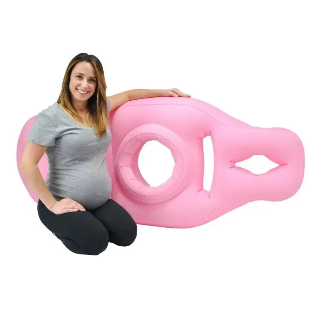 Inflatable Maternity Bed – Foldable Adjustable Firmness Pregnancy Sleeping Mat with Air Pump