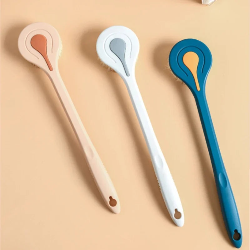 Long Handle Soft Hair Bath Brush – Back Ball Scrubber & Mud Massage Shower Body Brush