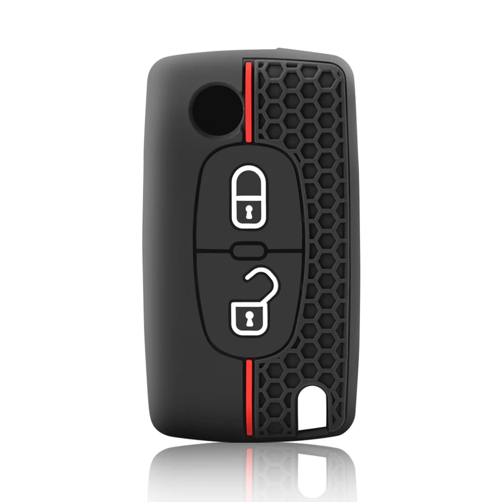 Silicone Flip Key Case Cover for Peugeot & Citroen
