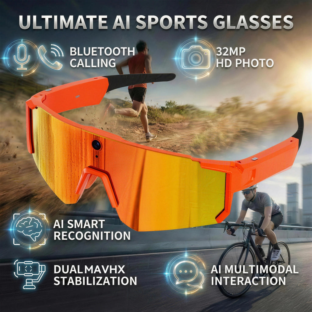 Break Every Language Barrier — AI Voice Translate Smart Glasses | 1200P HD Camera, Bluetooth 5.3, Anti-Shake & Polarized Lens
