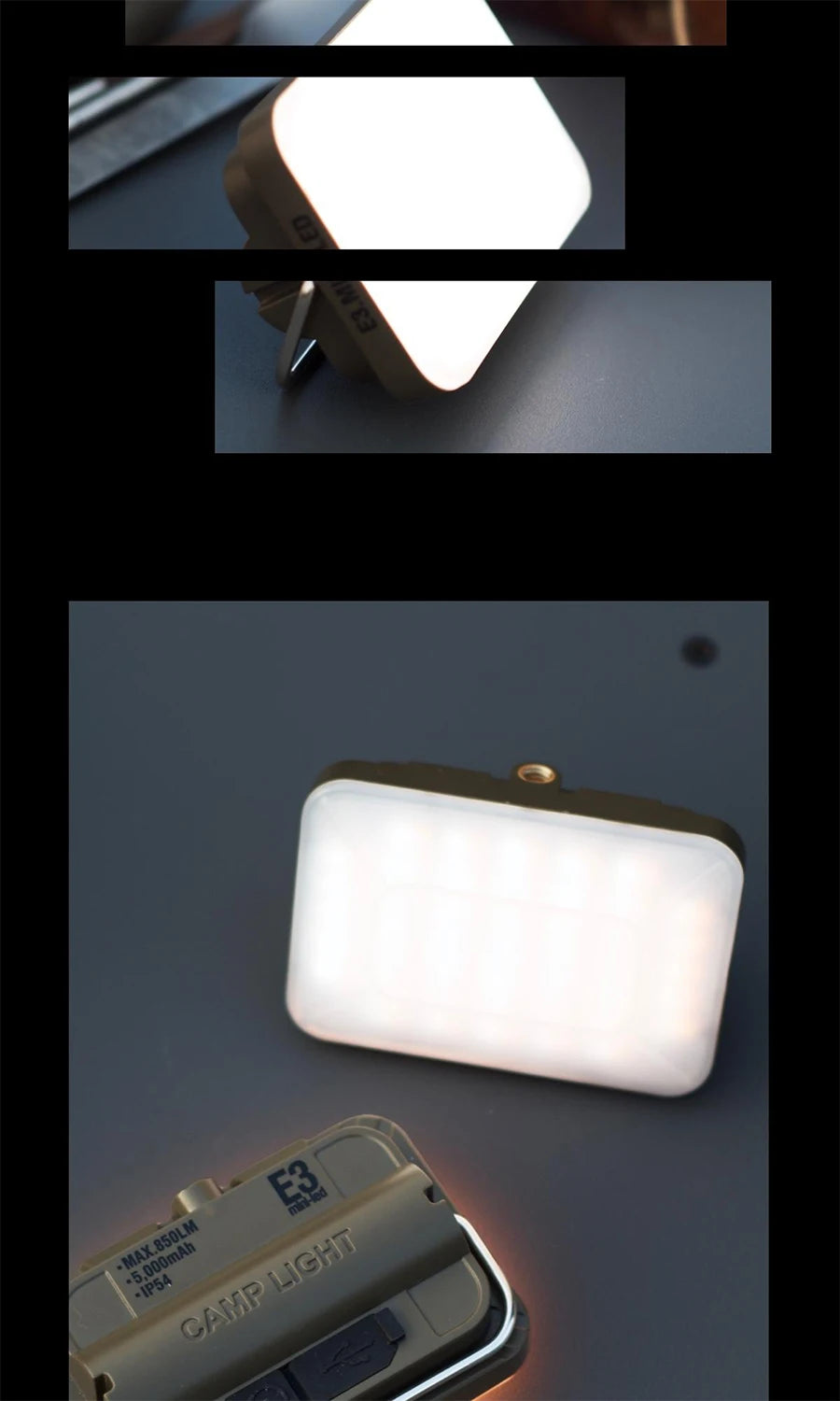 5000mAh LED Camping Tent Light – Rechargeable Waterproof Portable Hanging Emergency Lantern