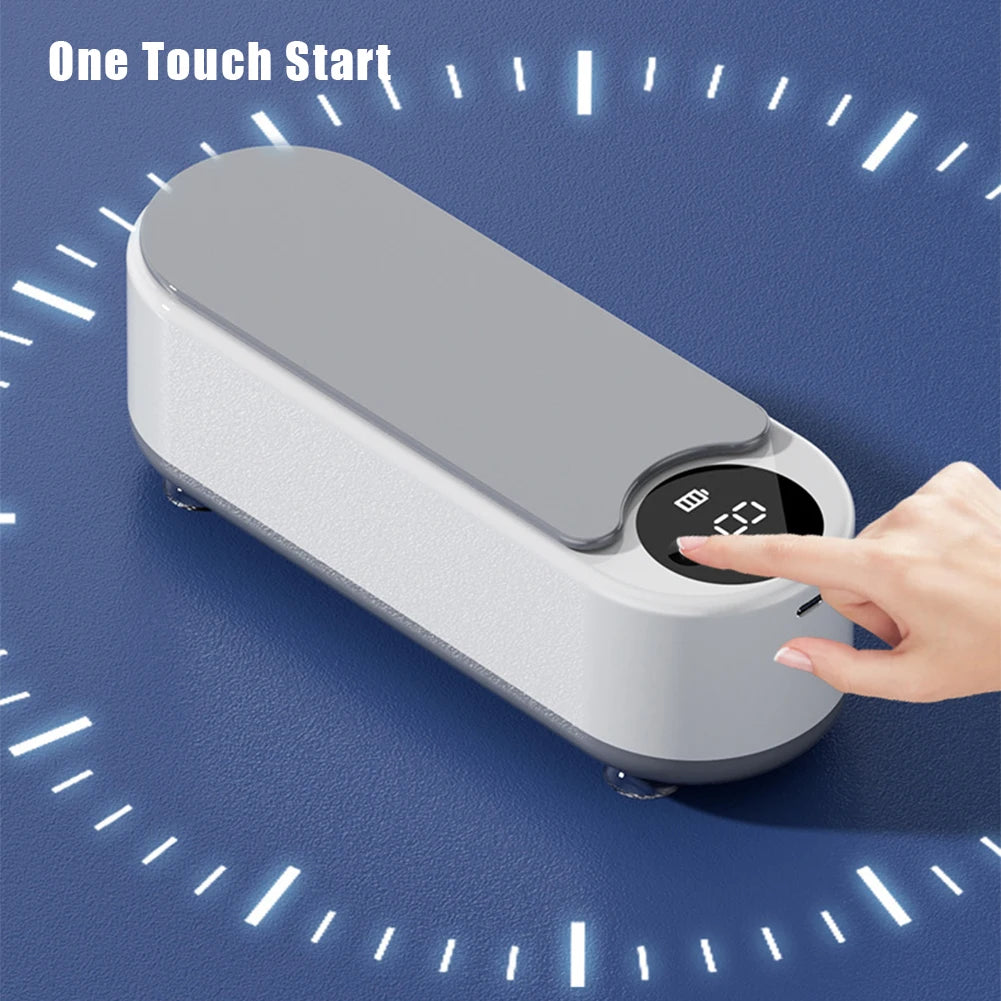 Portable Ultrasonic Jewelry & Glasses Cleaner — USB Rechargeable, 360° Deep Clean
