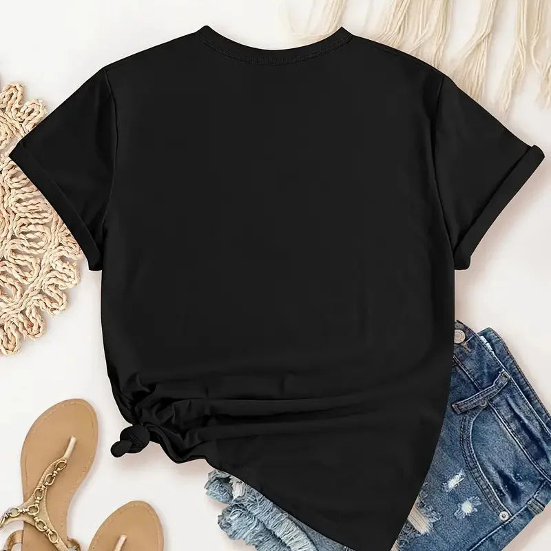 Women's Kiss Lip Graphic Summer T-Shirt