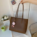 FXZLLQ Korean Style PU Leather Underarm Tote Shoulder Bag – Versatile Casual Handbag for Women Daily Use