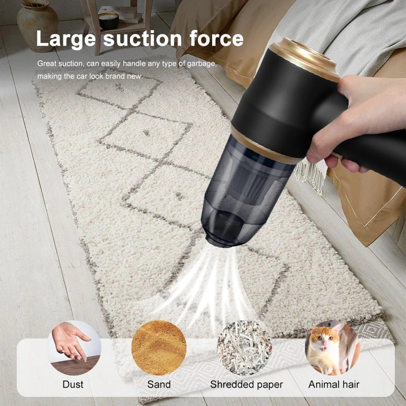 Wireless Portable Handheld Vacuum Cleaner — 7W Cordless Mini Vac for Car, Carpet, Sofa & Keyboard