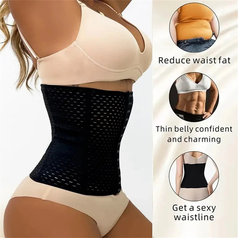 Slim. Support. Recover. — Women’s Tummy Slimming Belly Band Shapewear | Waist Cincher Corset, Postpartum Support, S–XXL, Black