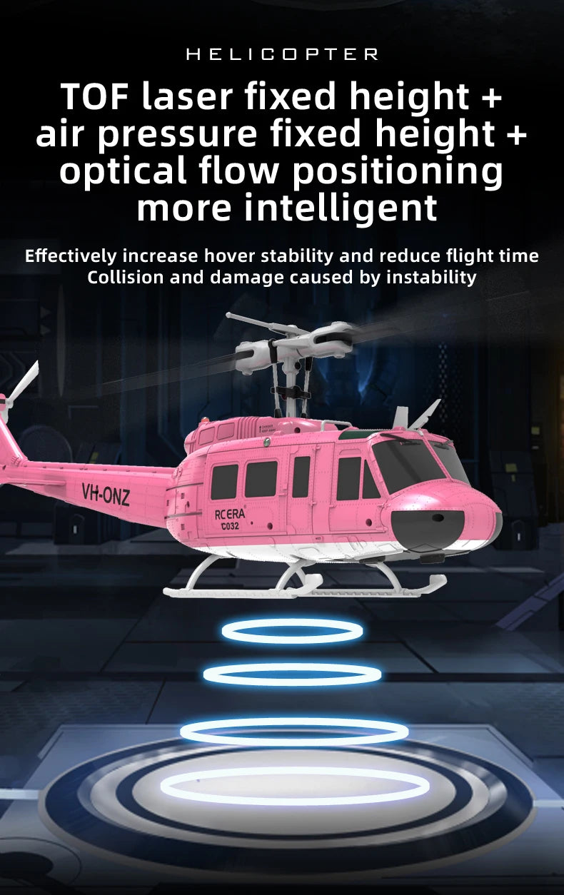 C032 RC Helicopter 2.4G 6-Axis Brushless – Altitude Hold & Optical Flow Remote Control