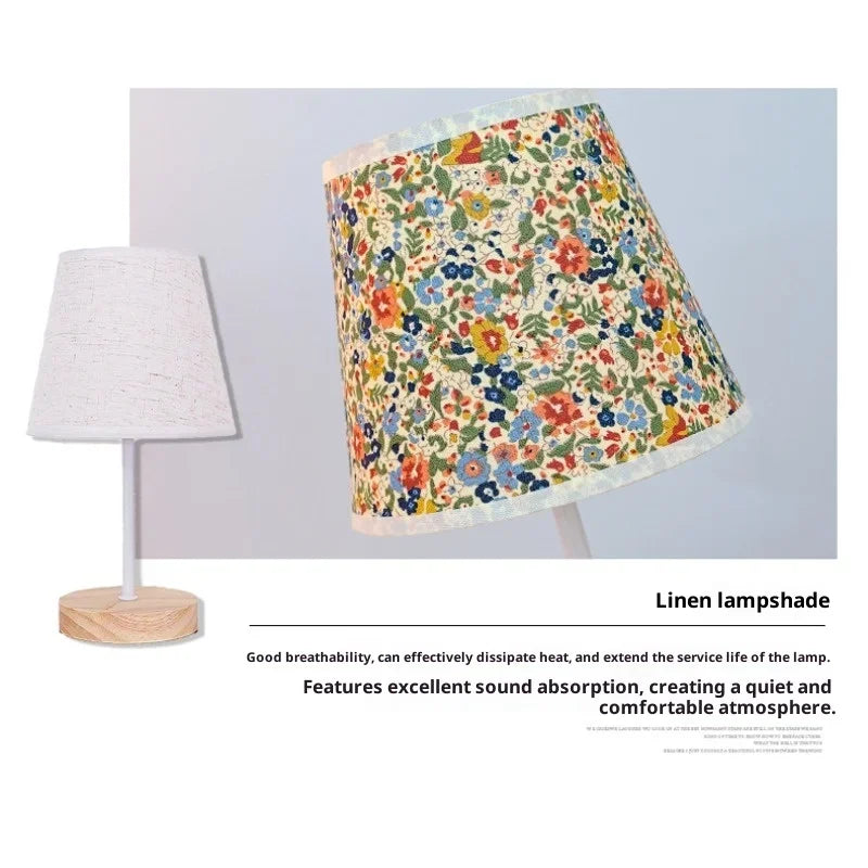 Fabric Shade Table Lamp – Compact LED Bedside Light