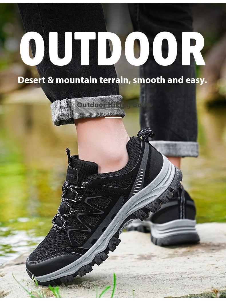Men's Lightweight Breathable Outdoor Hiking Shoes — Sizes 39-48