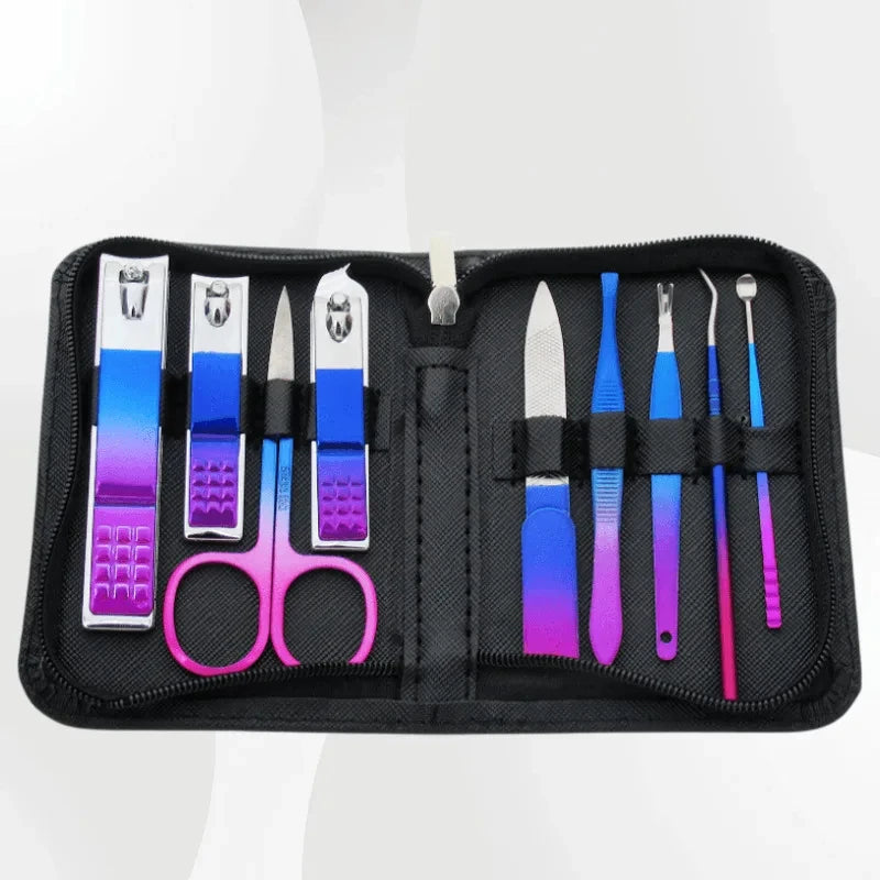 Professional Nail Care Kit – Stainless Steel Manicure & Pedicure Set with Travel Case