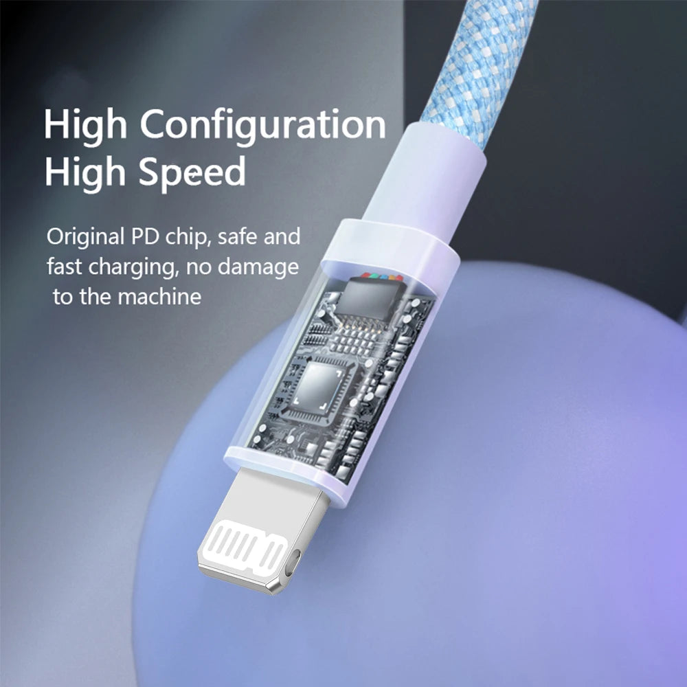 PD 20W USB-C to Lightning Cable — Fast Charging for iPhone & iPad