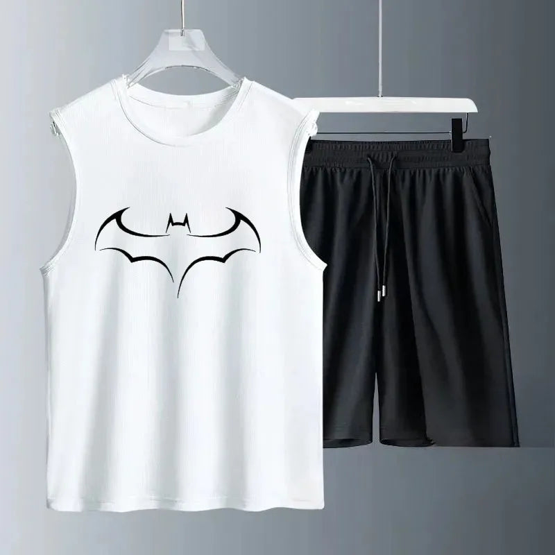 Men's 2-Piece Basketball Suit – Breathable Athletic Shorts & Tee Set