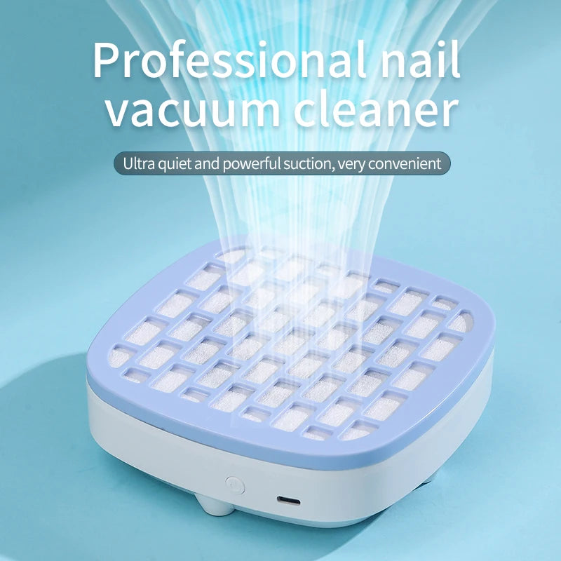Mini Nail Dust Collector Extractor Fan – USB Powered Manicure Vacuum with Paper Filter