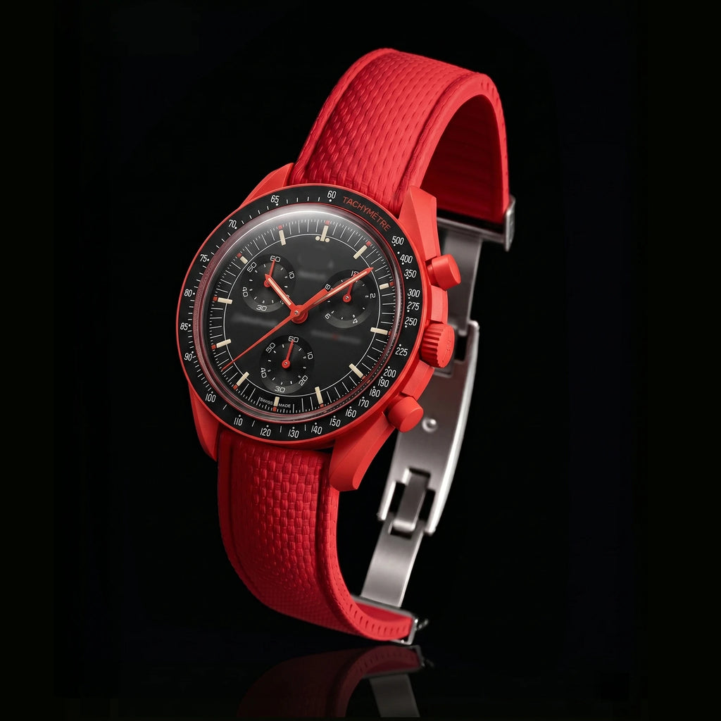 CTS Curved FKM Rubber Quick Release Watch Strap | 18-24mm Universal Diving Bracelet Band