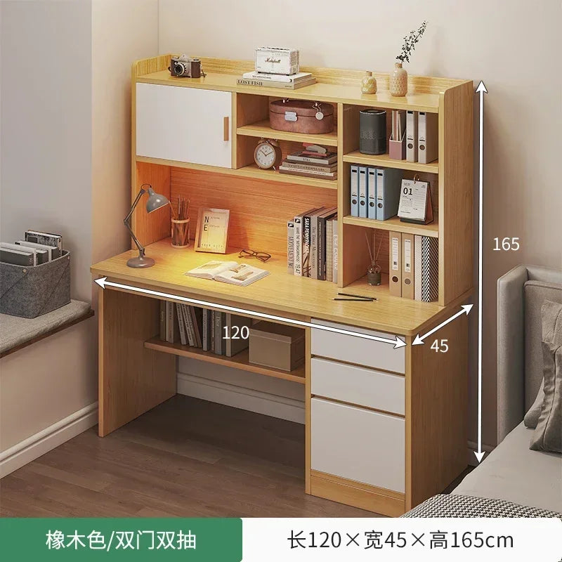 Simple Modern Computer Desk — Student Writing & Home Office Workbench, Multiple Configurations