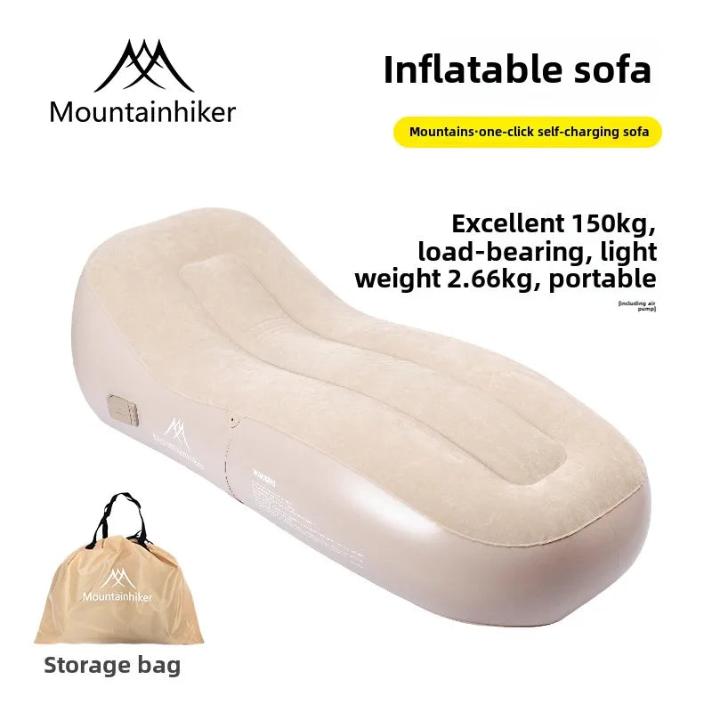 Inflatable Outdoor Air Sofa Bed – Automatic Self-Inflating Camping Sleeping Mat, 180x75x58CM