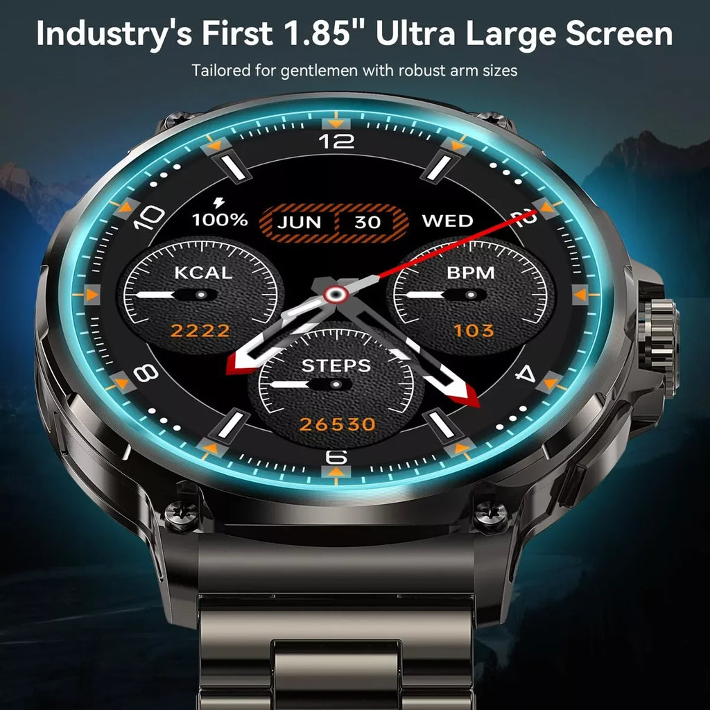 Men's GPS Smart Watch | 1.85" HD AMOLED 710mAh Bluetooth Call Sport Smartwatch for Android & iOS