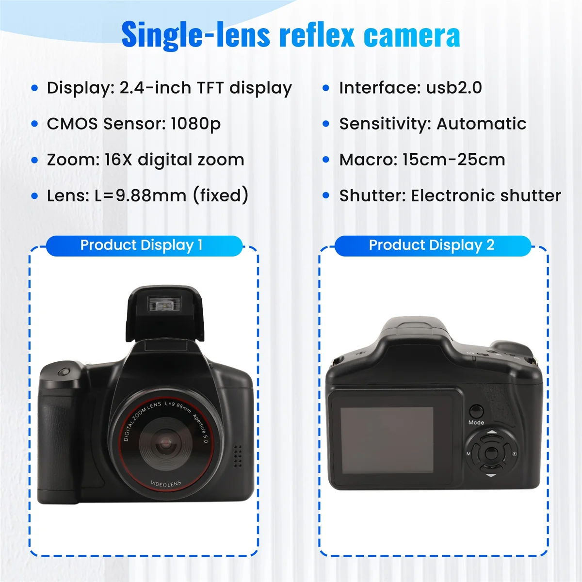 Portable Digital Camera with 16x Digital Zoom