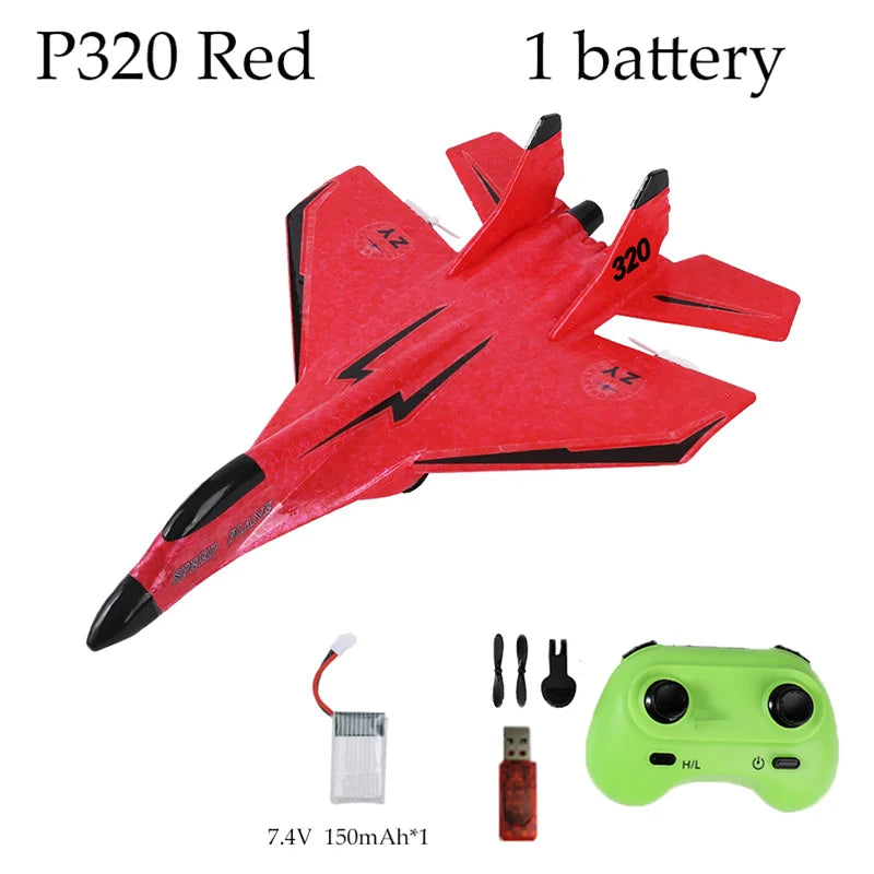 Parkten P320 2.4G RC Fixed Wing Glider Airplane – Hand Throw Foam Fighter Plane for Boys