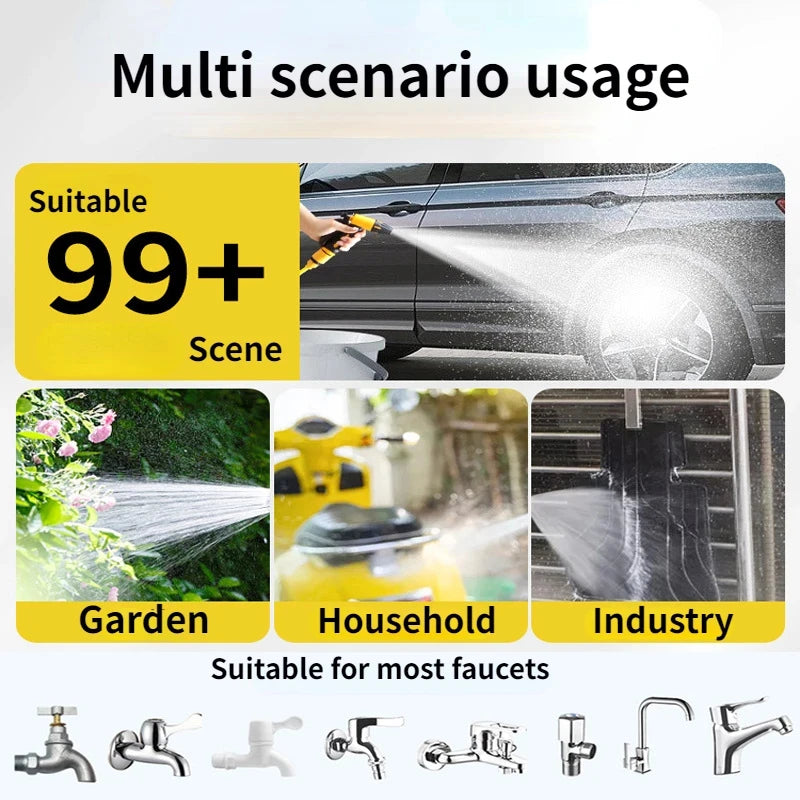 Telescopic High-Pressure Extension Hose Car Washing Tool Set – 10m or 20m for Pressure Cleaners