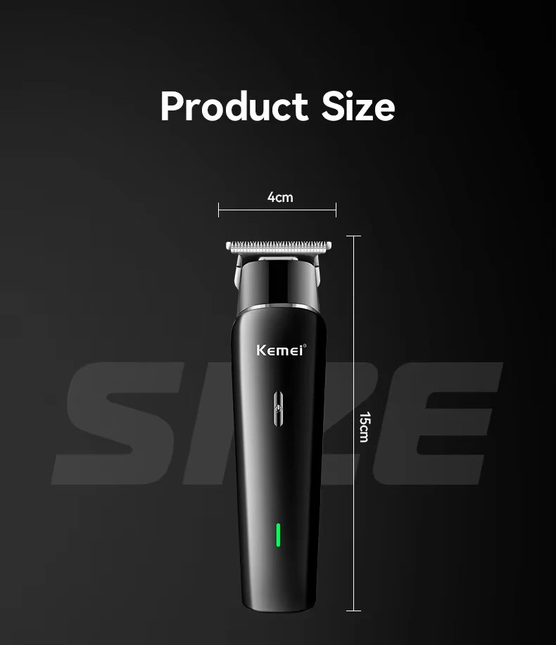 Kemei KM-1115 Professional Hair Clipper – USB Fast Charge, 160-Min Battery, Low Noise, Cordless