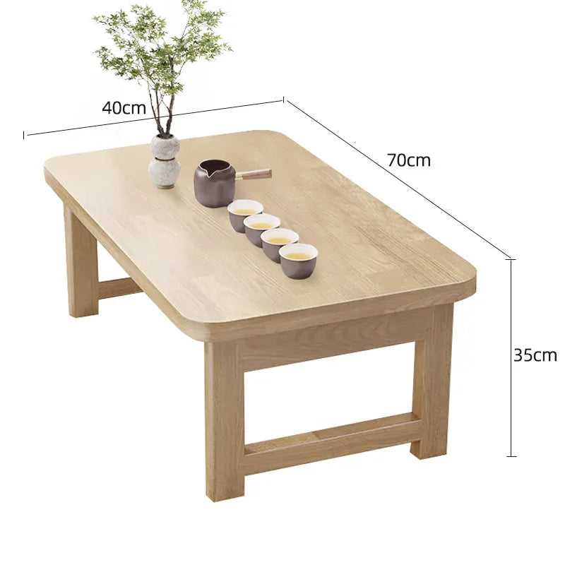 Foldable Japanese Bay Window & Balcony Wooden Desk