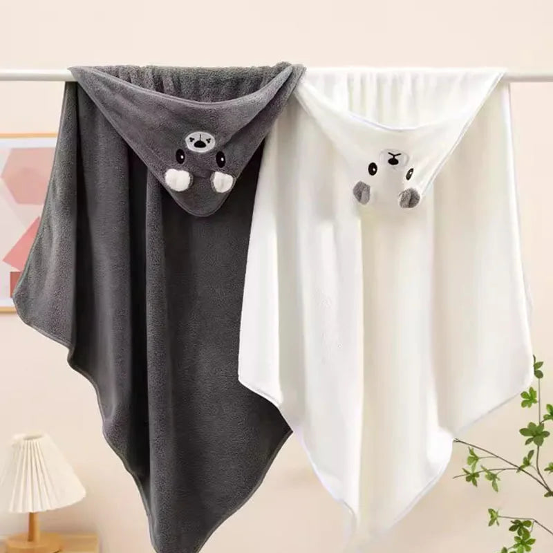 Soft Absorbent Baby Bath Towel – Newborn Swaddle Wrap & Receiving Blanket for Girls & Boys