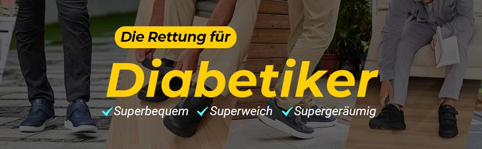 Men's Extra Wide Diabetic Walking Shoes – Lightweight Neuropathy & Pain Relief for Swollen Feet