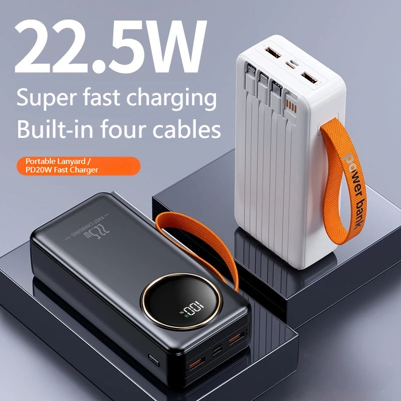 80000mAh 22.5W Portable Power Bank — High-Capacity Battery for Phones & Tablets