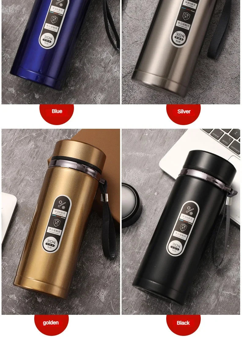 Stainless Steel Thermos Bottle with LED Temperature Display – 500ml–1L Vacuum Flask