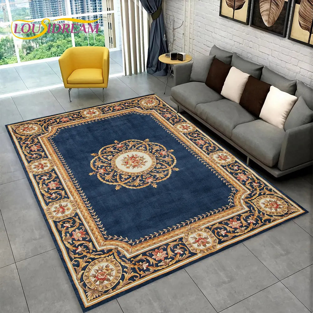Turkish Persian Bohemian Area Rug – Non-Slip Large Carpet for Living Room & Bedroom