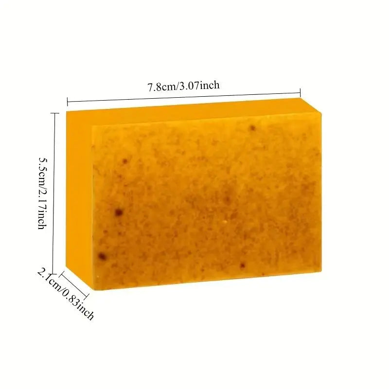 Turmeric, Lemon & Kojic Acid Handmade Cold Soap – Natural Brightening Bar for Face & Hands