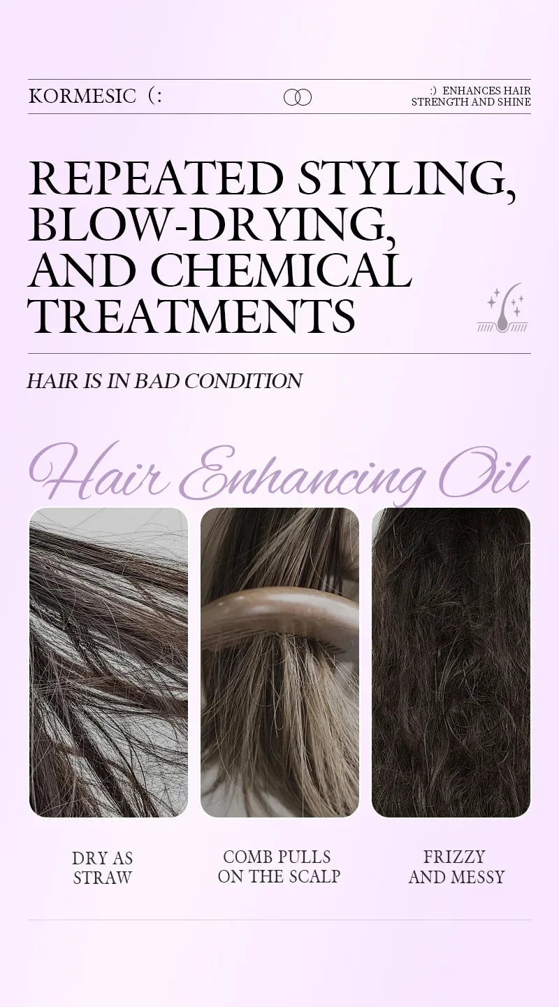 Magic Keratin Hair Enhancing Oil Fast Restore Hair Soft Smooth Shiny Deep Moisturizer Frizzy Dry Scalp Korean Hair Care Products