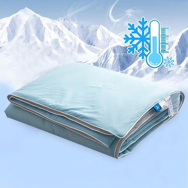 Ice Silk Cooling Blanket – Lightweight Smooth Summer Comforter, Twin & King, Air Condition Quilt