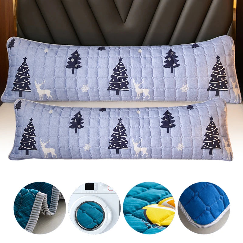 Quilted Long Body Pillow Case – Soft Cotton Cartoon Print, 120/150/180cm